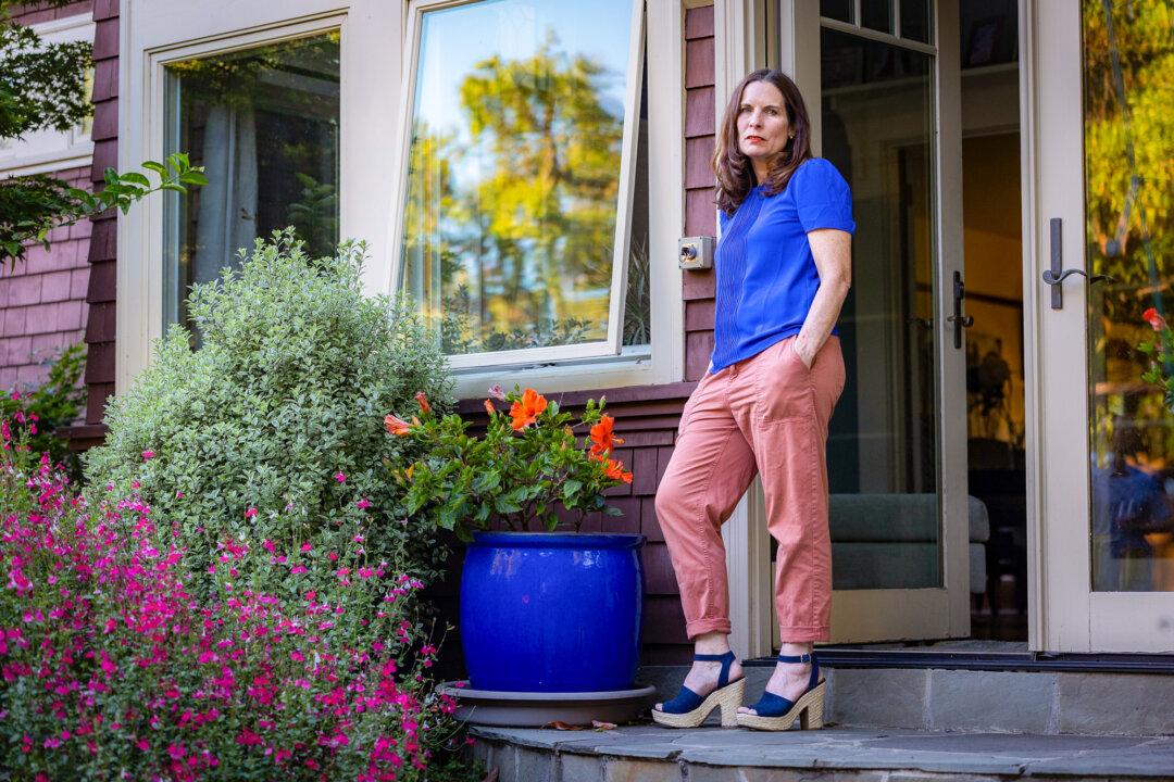 Erin Friday, attorney and co-leader of Our Duty, poses for a photo in her home at Bay Area, Calif., on May 16, 2024. (John Fredricks/The Epoch Times)