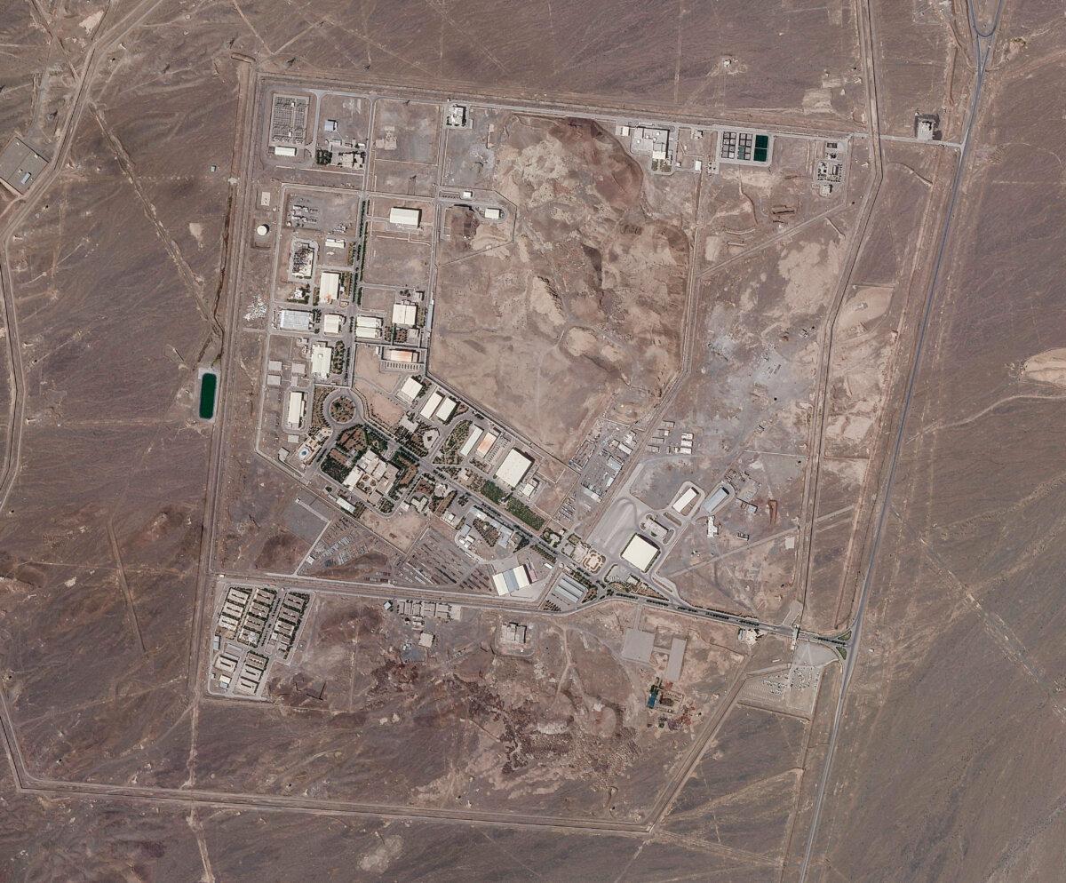 A satellite photo from Planet Labs Inc. shows Iran's Natanz nuclear facility on April 14, 2021. (Planet Labs via AP)