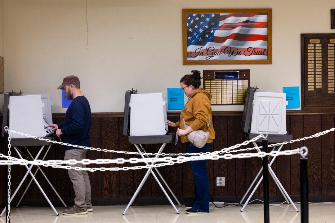 Residents vote during in-person absentee voting in the village of Freedom, Wis., on Nov. 1, 2024. (Scott Olson/Getty Images)