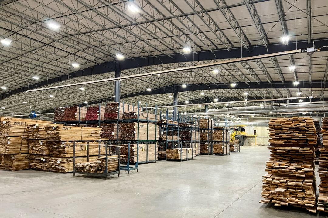 The interior of Wellborn Cabinet’s headquarters in Ashland, Ala., in 2024. The company’s workforce declined from 2,000 to 1,200 between 2007 and 2020—a 40 percent decrease—and a large investment in a plant near Ashland is now a major challenge. (Courtesy of Wellborn Cabinet)