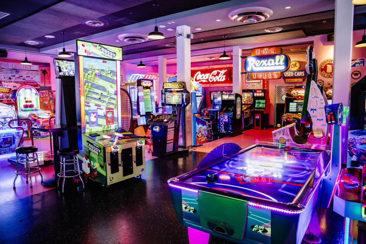 A view of the arcade in the Corvette Diner restaurant in San Diego. (Courtesy of Cohn Restaurant Group)