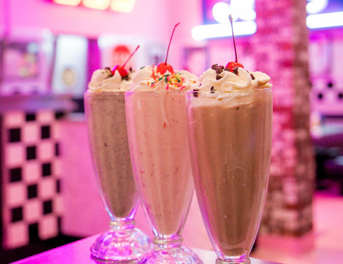 Milkshakes at the Corvette Diner restaurant in San Diego. (Courtesy of Cohn Restaurant Group)