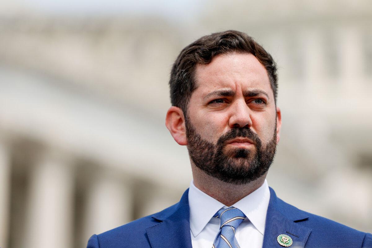 Rep. Mike Lawler (R-N.Y.) listens during a press conference in Washington on May 23, 2023. (Anna Moneymaker/Getty Images)