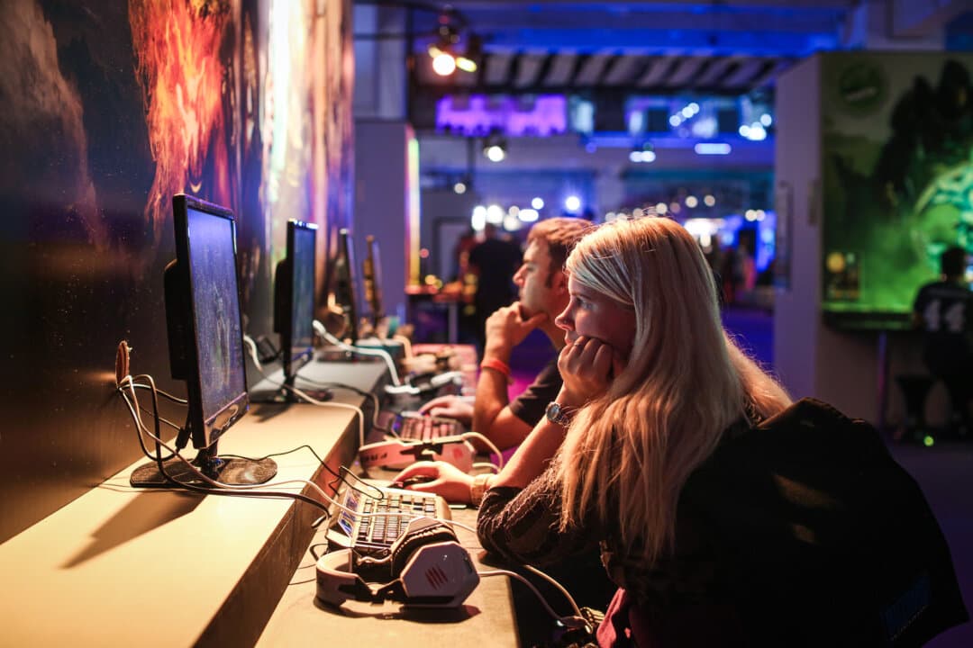 Video game enthusiasts play the latest released games at the Eurogamer Expo in London on Sept. 26, 2013. (Oli Scarff/Getty Images)