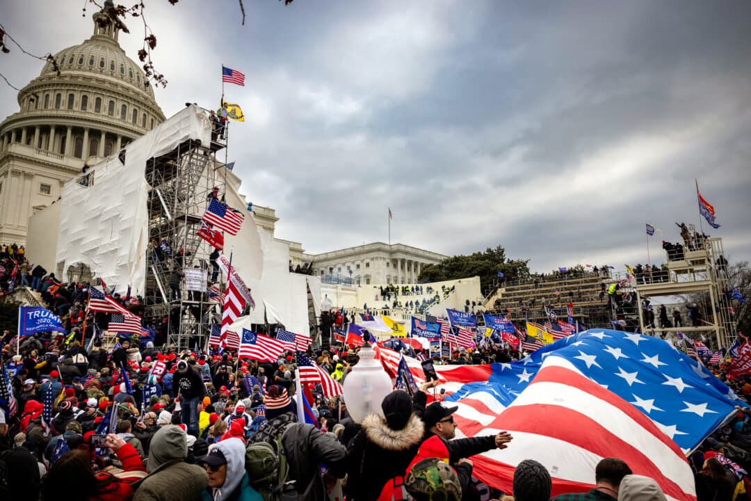 Demonstrators breached security and entered the U.S. Capitol on Jan. 6, 2021. (Brent Stirton/Getty Images)