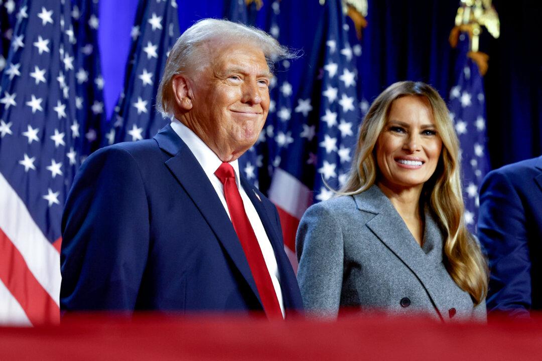 President-elect Donald Trump and incoming First Lady Melania Trump during an election night event at the Palm Beach Convention Center in West Palm Beach, Fla., on Nov. 6, 2024. (Chip Somodevilla/Getty Images)