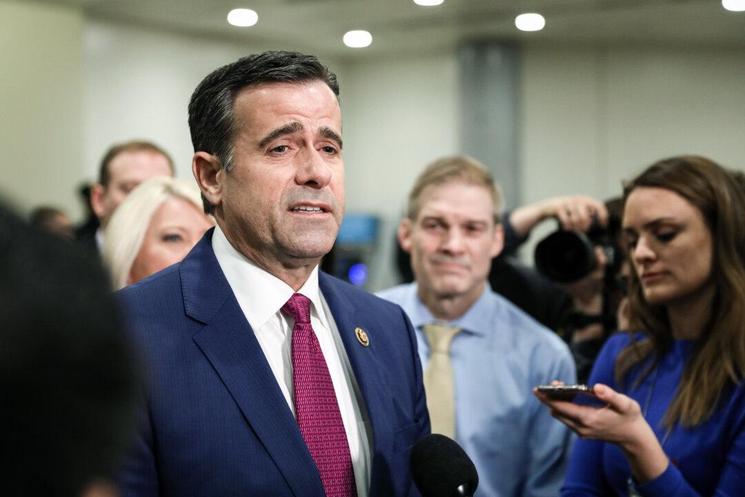 Rep. John Ratcliffe (R-Texas) speaks to the media at the U.S. Capitol on Jan. 27, 2020. (Charlotte Cuthbertson/The Epoch Times)