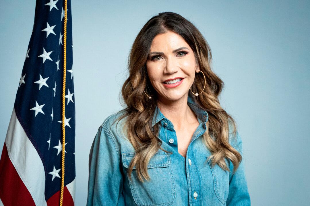 South Dakota Gov. Kristi Noem poses for a photo after an interview with The Epoch Times in New York City on June 29, 2022. (Samira Bouaou/The Epoch Times)