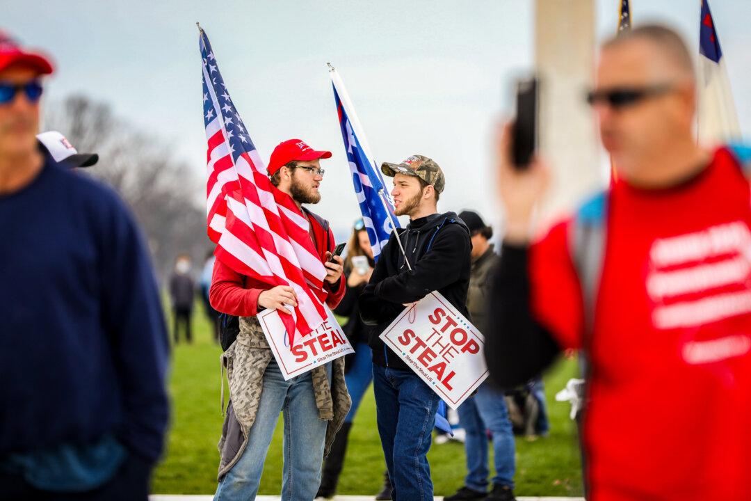 People attend the “Let the Church ROAR” National Prayer Rally on the National Mall in Washington on Dec. 12, 2020. (Samira Bouaou/The Epoch Times)