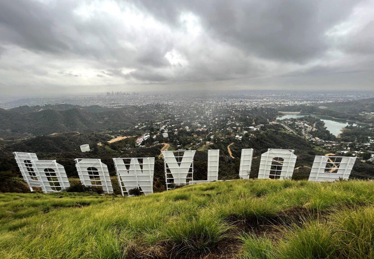 The Hollywood sign in Los Angeles on Dec. 29, 2022. (Stefani Reynolds/AFP via Getty Images)