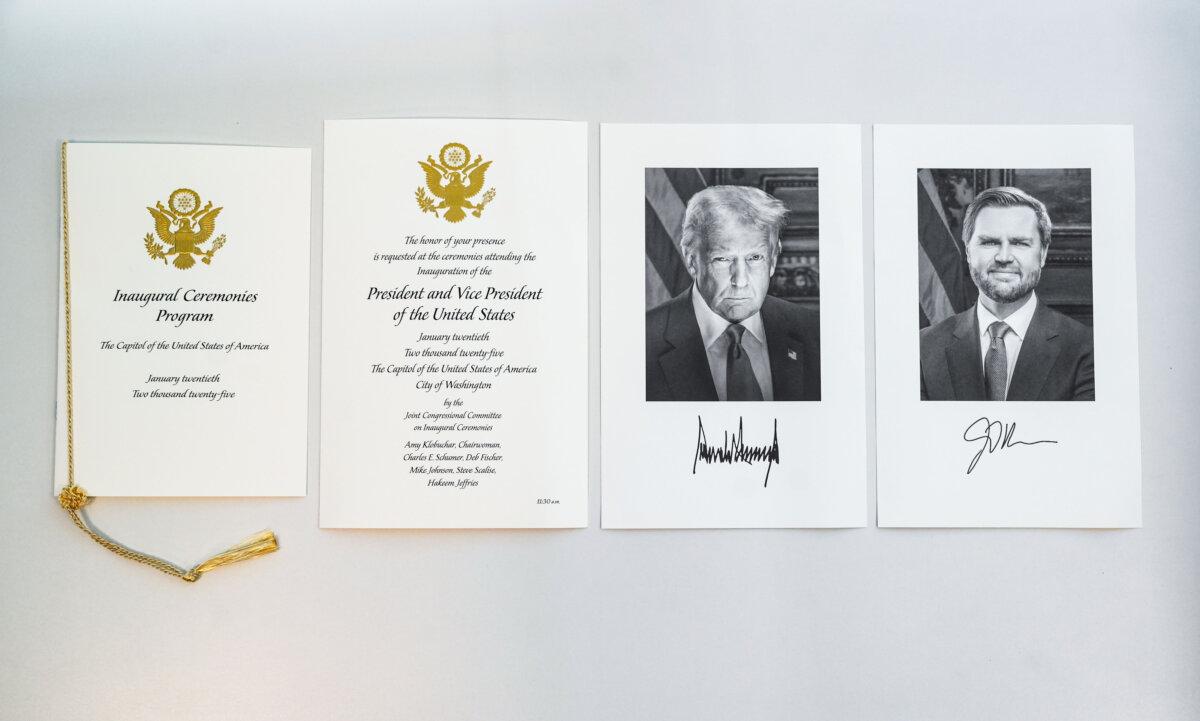 An Invitation to Donald Trump’s Inauguration as 47th President of the United States. (Samira Bouaou/The Epoch Times)