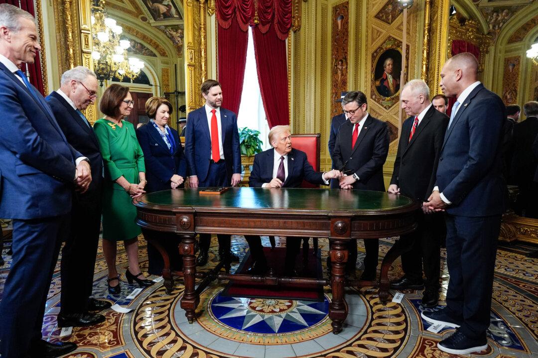 President Donald Trump takes part in a signing ceremony after his inauguration, in the President's Room at the U.S. Capitol on Jan. 20, 2025. (Melina Mara-Pool/Getty Images)