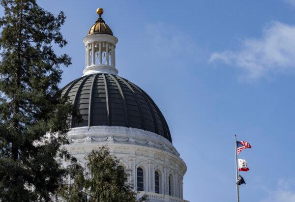 The California state capital building in Sacramento, Calif., on March 16, 2025. (John Fredricks/The Epoch Times)