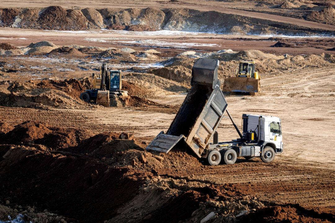A view of an ilmenite open pit mine in a canyon in the central region of Kirovohrad, Ukraine, on Feb. 12, 2025. (Efrem Lukatsky/file/AP Photo)