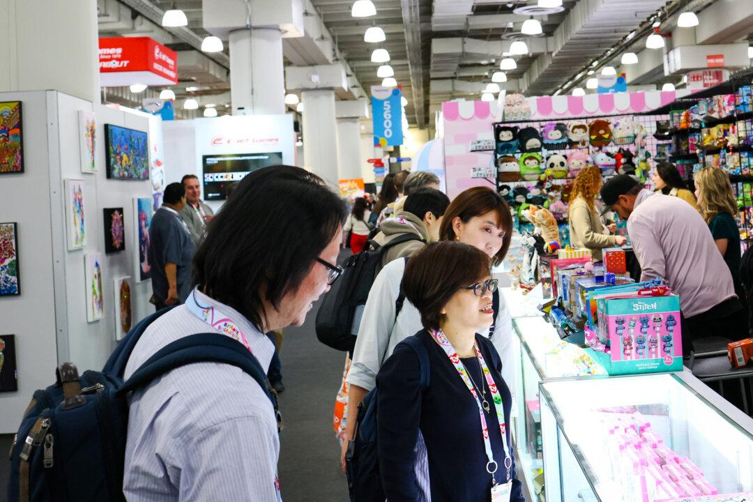 People attend the 119th annual North American International Toy Fair where toy makers from around the world displayed current and future releases of their products, at the Jacob Javitz Center in New York City on March 3, 2025. (Michael M. Santiago/Getty Images)
