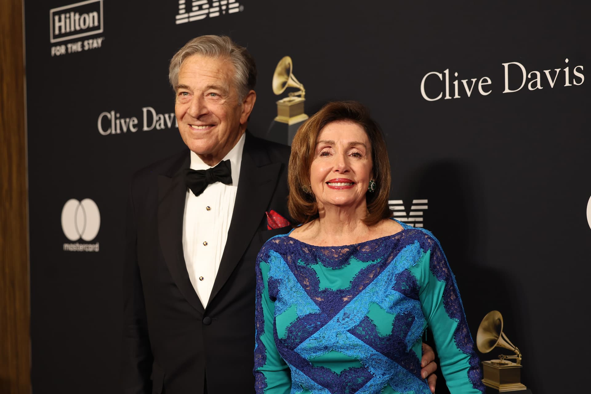 Paul and Nancy Pelosi attend the 66th GRAMMY Awards Pre-GRAMMY and GRAMMY Salute to Industry Icons Honoring Jon Platt at The Beverly Hilton in Beverly Hills, Calif., on Feb. 3, 2024. (Amy Sussman/Getty Images)