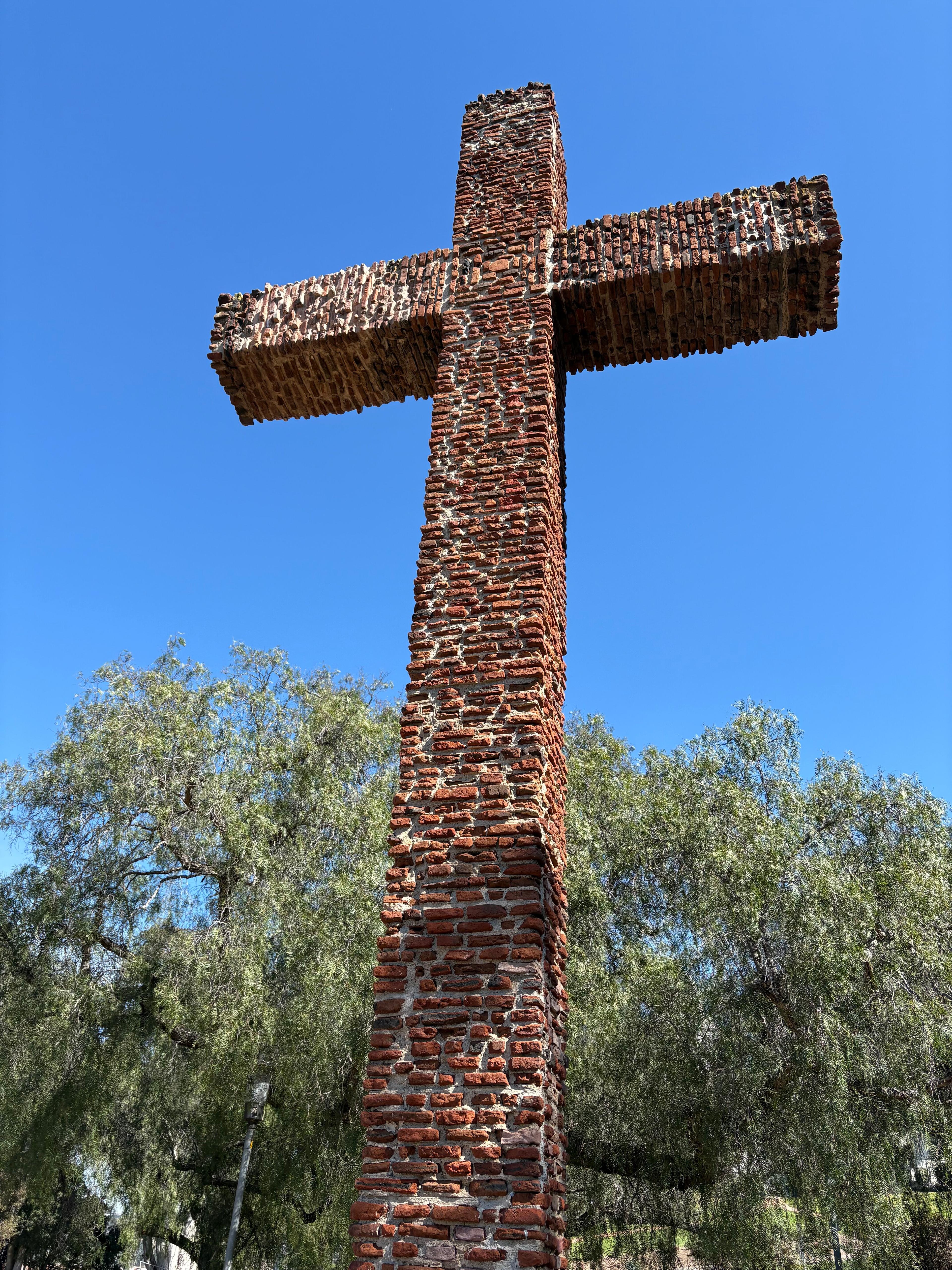 The Serra Cross is made with tiles from the floor of the original Presidio. (Deena C. Bouknight)