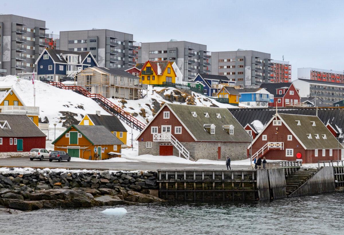 Residents in Nuuk, Greenland, on May 4, 2025. (John Fredricks/The Epoch Times)