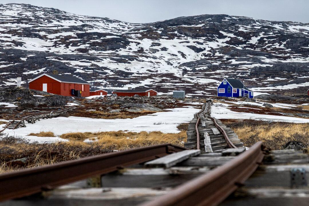 A fishing village near Nuuk, Greenland, on May 4, 2025. Nuuk, home to some 20,000 people, is the capital of Greenland. (John Fredricks/The Epoch Times)