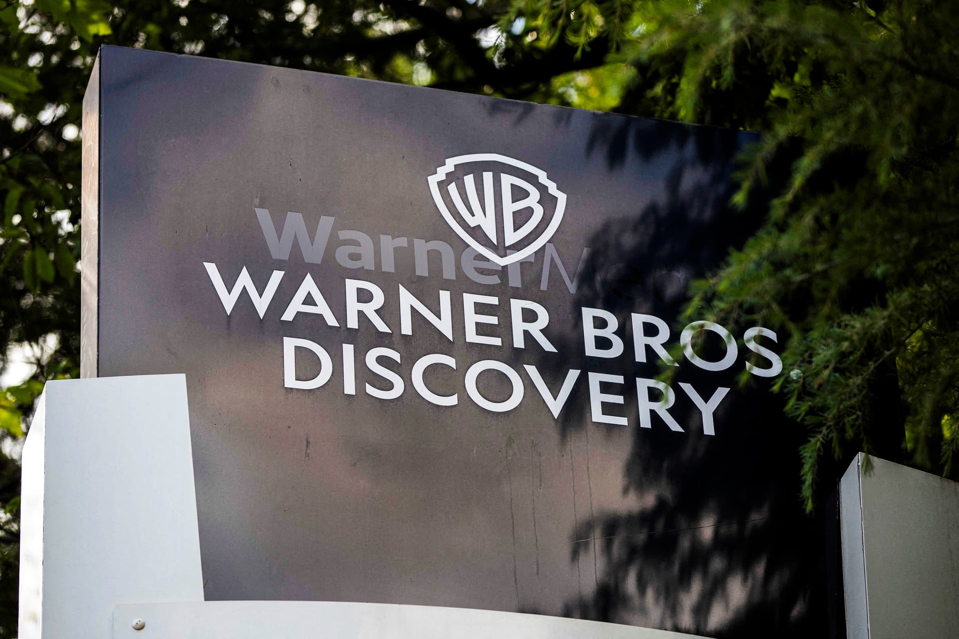Exterior of the Warner Bros. Discovery Atlanta campus on May 2, 2023. (Alyssa Pointer/Reuters