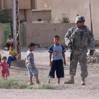 Manygoats keeping watch in Saab Al Bour, Iraq. (Courtesy of Larrison Manygoats)