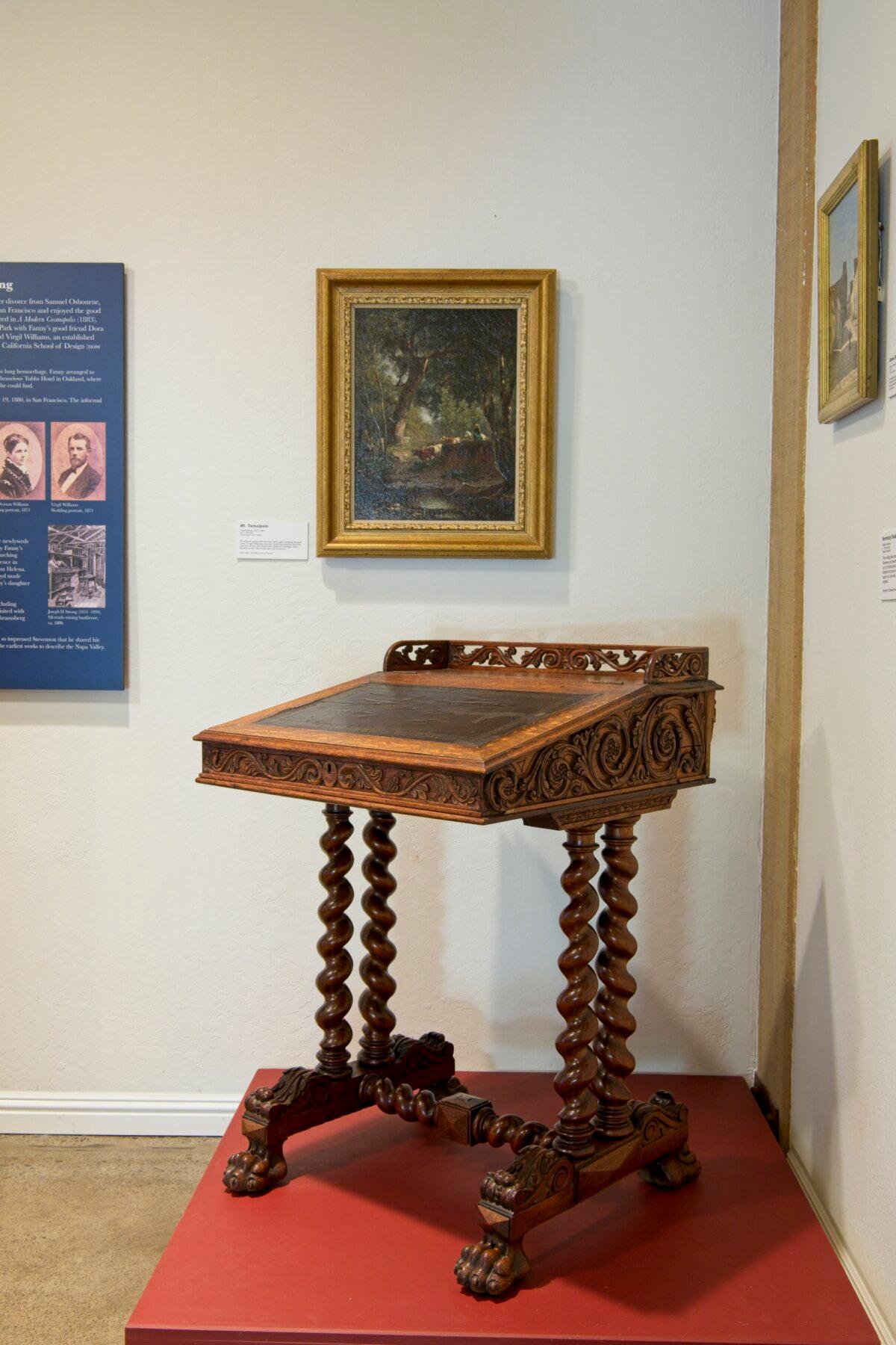 A desk on display at the Robert Louis Stevenson Museum. (Courtesy of Robert Louis Stevenson Museum)