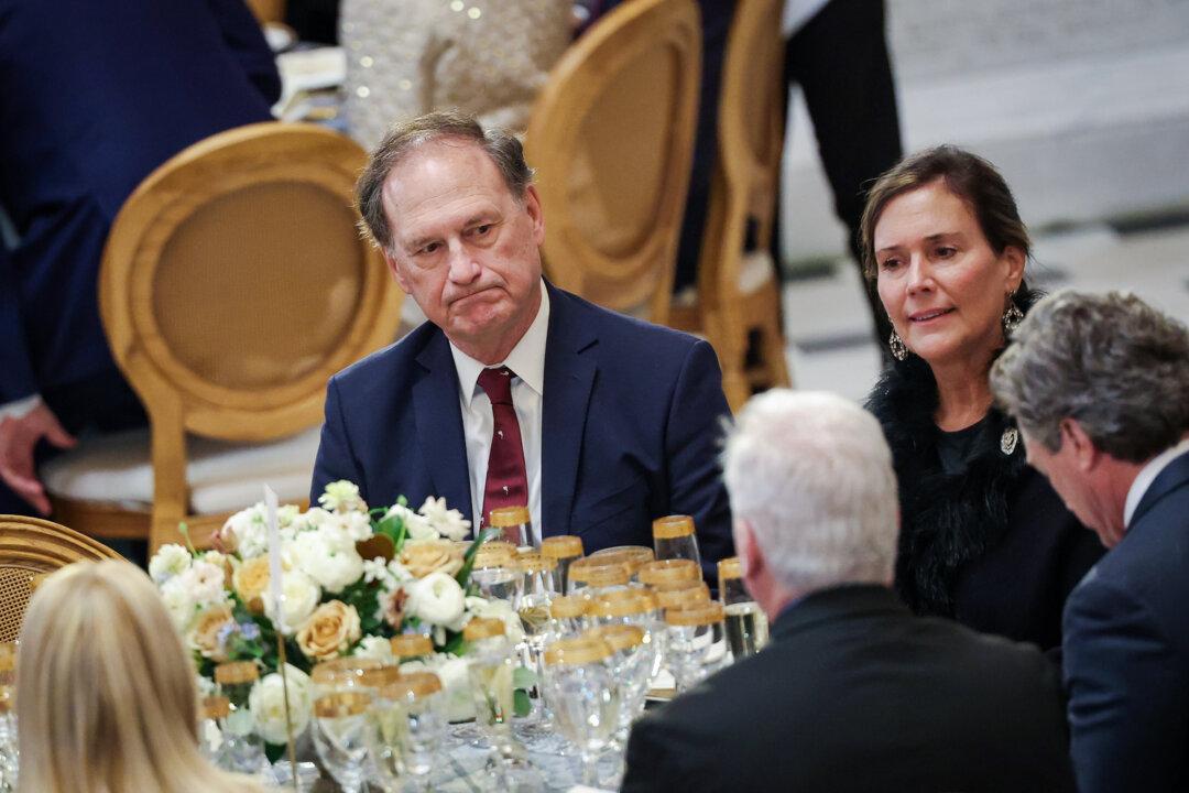 Supreme Court Associate Justice Samuel Alito (L) attends the luncheon following the inauguration of President Donald Trump at the U.S. Capitol on Jan. 20, 2025. Justice Alito, writing for the majority in the June 27 decision, said forcing children to attend the reading sessions “substantially interferes with the religious development” of the plaintiffs’ children. (Kevin Dietsch/Getty Images)