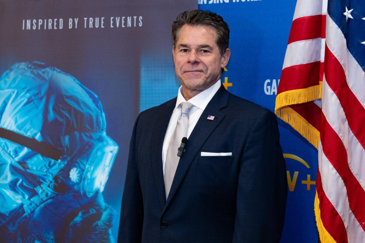 Casey Fleming, CEO of BlackOps Partners, at a screening event for the film "Unrestricted War," on Capitol Hill in Washington on July 31, 2025. (Chen Lei/The Epoch Times)