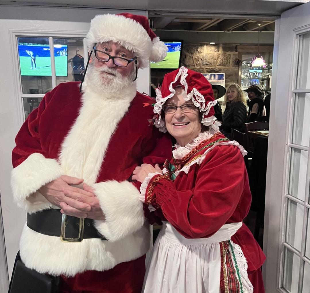 Larry and Anne Savino, owners of Mohansic Grill & Lounge, dressed as Santa and Mrs. Claus. (Courtesy of Mohansic Grill & Lounge)