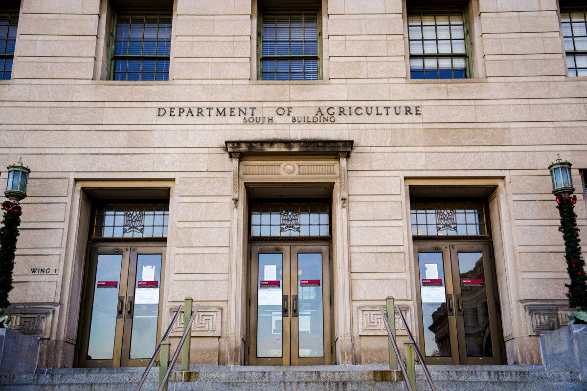 The U.S. Department of Agriculture (USDA) in Washington on Nov. 13, 2023. (Madalina Vasiliu/The Epoch Times)