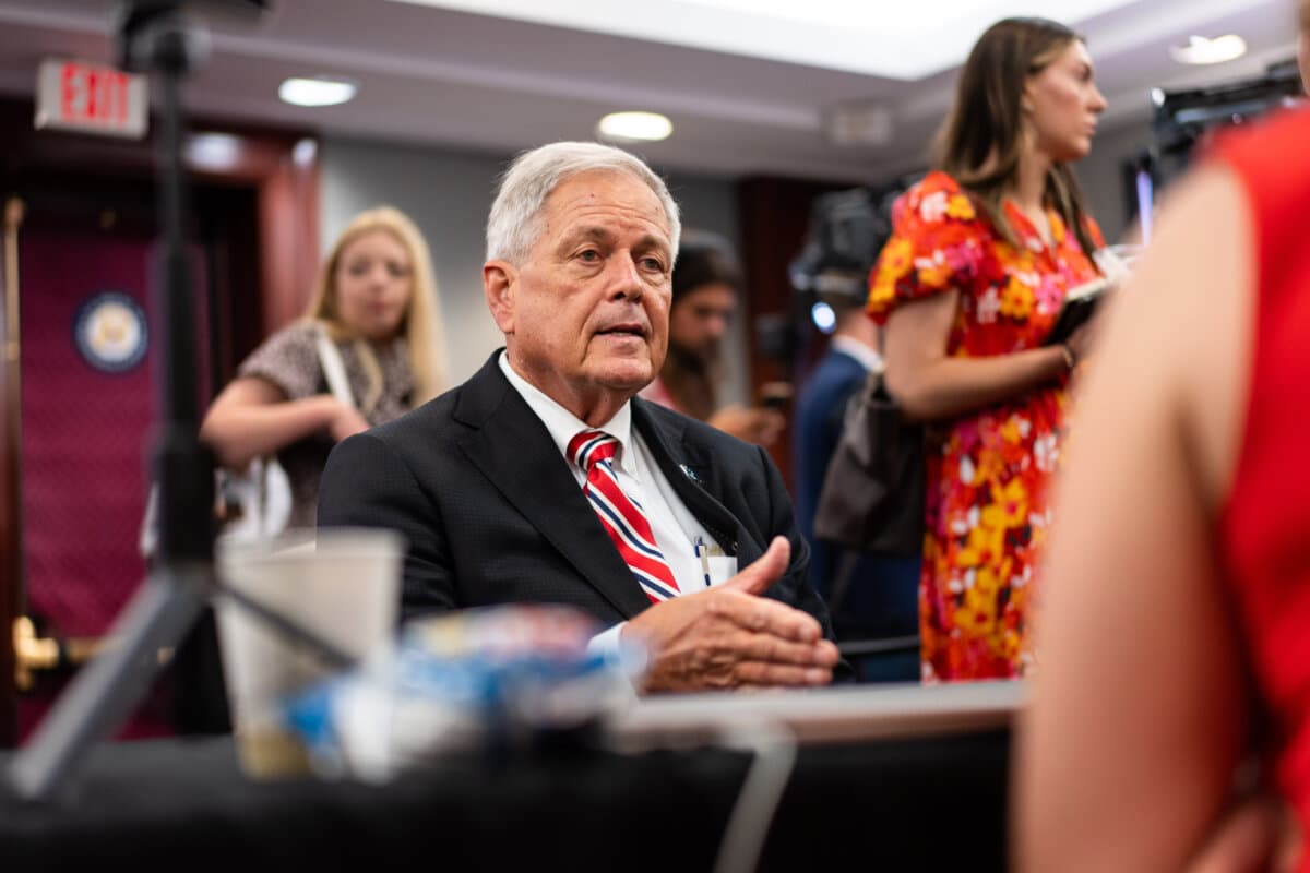 Rep. Ralph Norman (R-S.C.) speaks to repoters in Washington on July 15, 2025. (Madalina Kilroy/The Epoch Times)