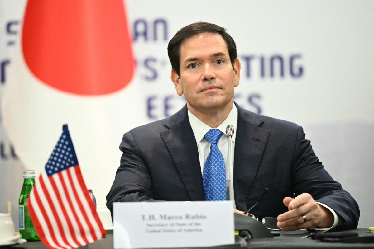Secretary of State Marco Rubio attends a meeting at the Kuala Lumpur Convention Centre in Kuala Lumpur on July 11, 2025. (Mandel Ngan/Pool/AFP via Getty Images)