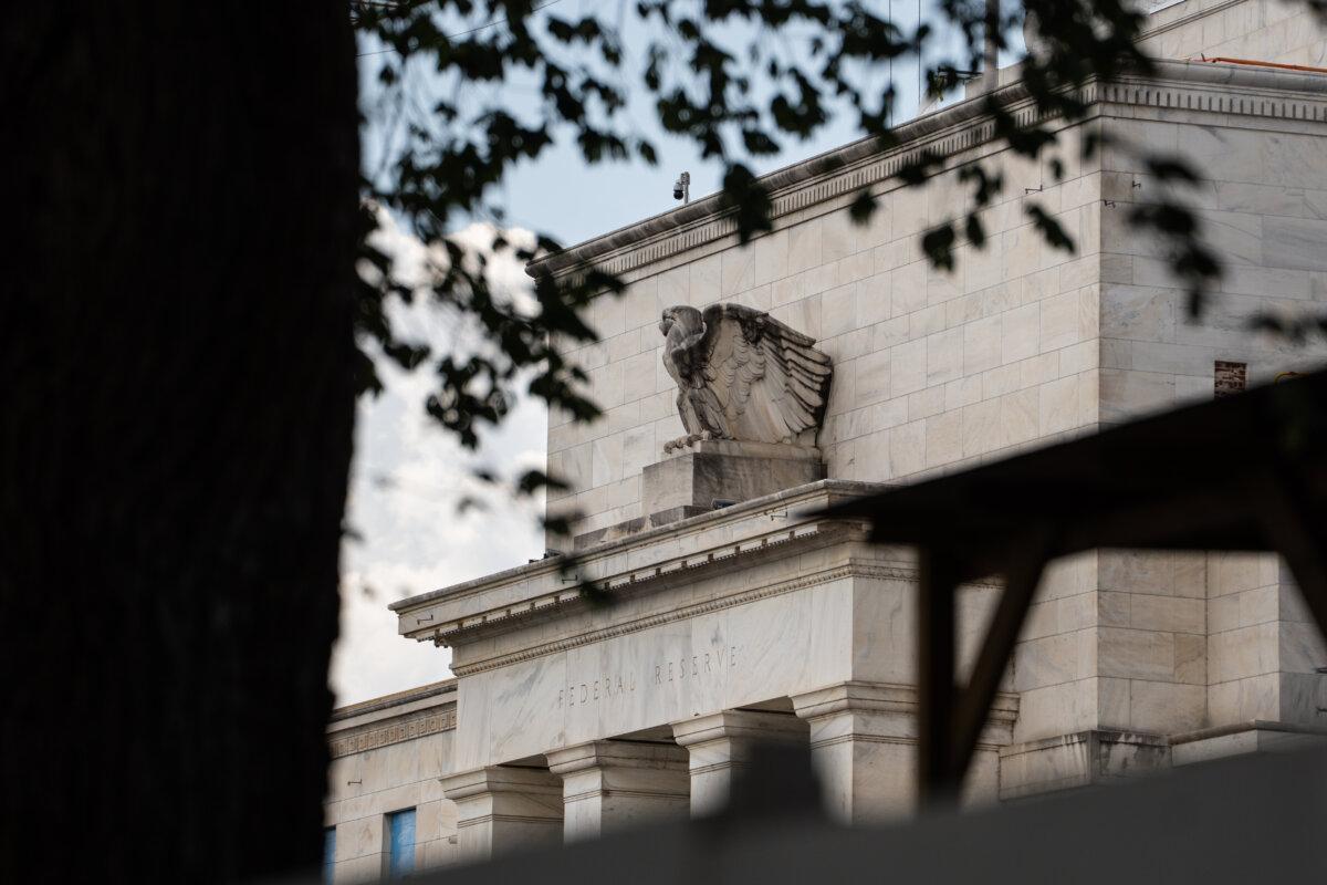 The Federal Reserve in Washington on July 21, 2025. (Madalina Kilroy/The Epoch Times)