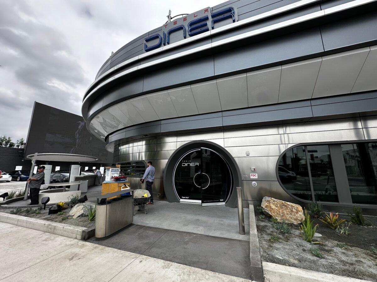The Tesla Diner in Los Angeles on July 22, 2025. (Jill McLaughlin/The Epoch Times)