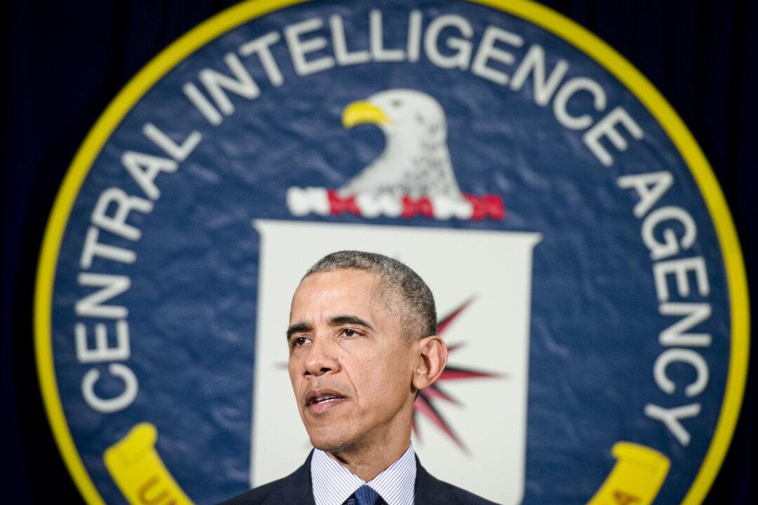 President Barack Obama speaks at CIA headquarters in Langley, Va., on April 13, 2016. In December 2016, Obama ordered an intelligence assessment on alleged Russia’s election interference, with a public release set for Jan. 20, 2017, his last day in office. (Saul Loeb/AFP via Getty Images)