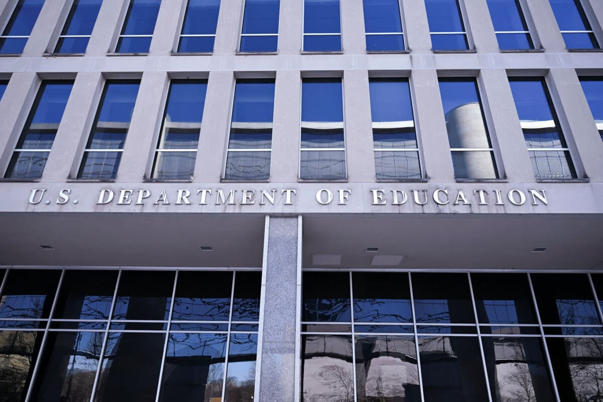A view of the U.S. Department of Education building in Washington on Feb. 1, 2025. (Annabelle Gordon/Reuters)