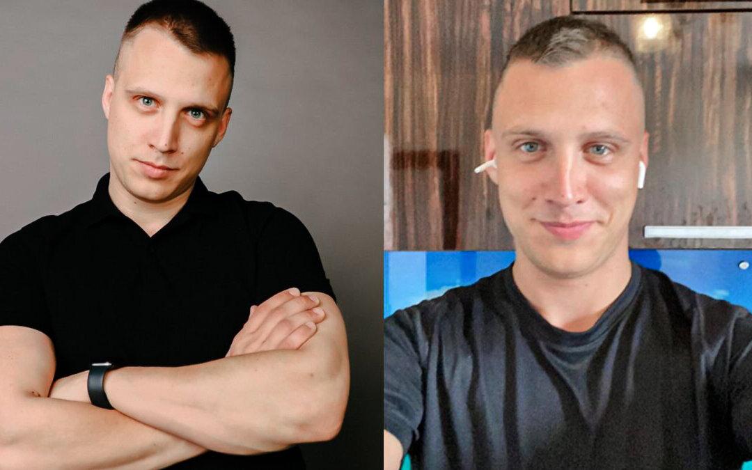 Russian national Dmitry Khoroshev, the alleged administrator of the LockBit ransomware group, in file images. The State Department said LockBit attacked more than 2,500 victims globally—about 1,800 in the United States—and collected at least $150 million in cryptocurrency ransom payments. (UK National Crime Agency)