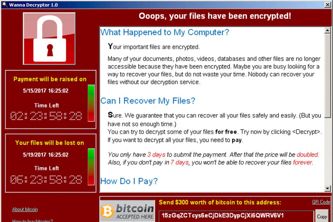 A screenshot shows a ransomware demand, provided by cybersecurity firm Symantec, in Mountain View, Calif., in this file photo. (Courtesy of Symantec/Handout via Reuters)
