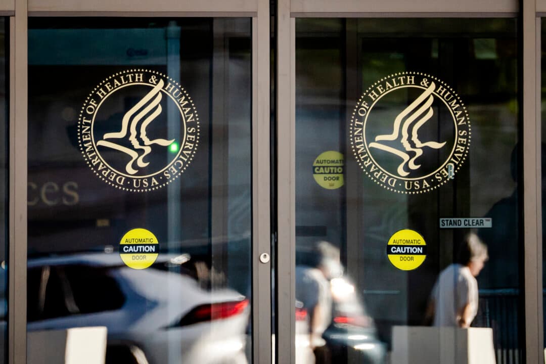 The U.S. Department of Health and Human Services at the Hubert H. Humphrey building in Washington on April 28, 2025. (Madalina Vasiliu/The Epoch Times)