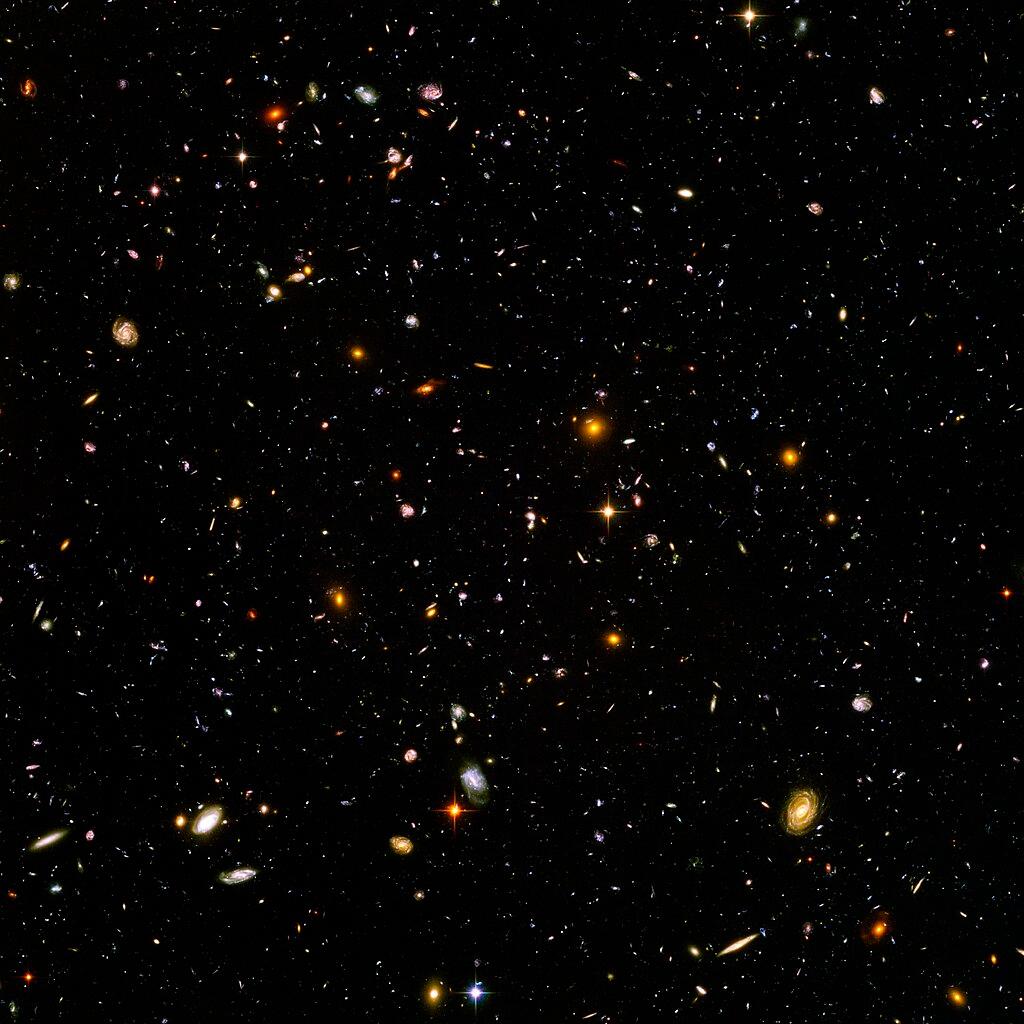 Hubble Deep Field. (NASA and the European Space Agency. Edited by Noodle snacks, Public domain, via Wikimedia Commons)