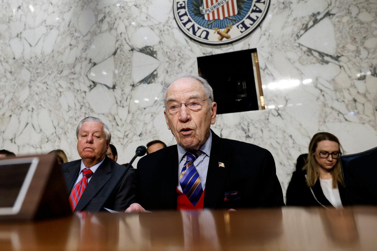 Senate Judiciary Committee Chairman Chuck Grassley (R-Iowa) speaks in Washington on Jan. 30, 2025. (Anna Moneymaker/Getty Images)