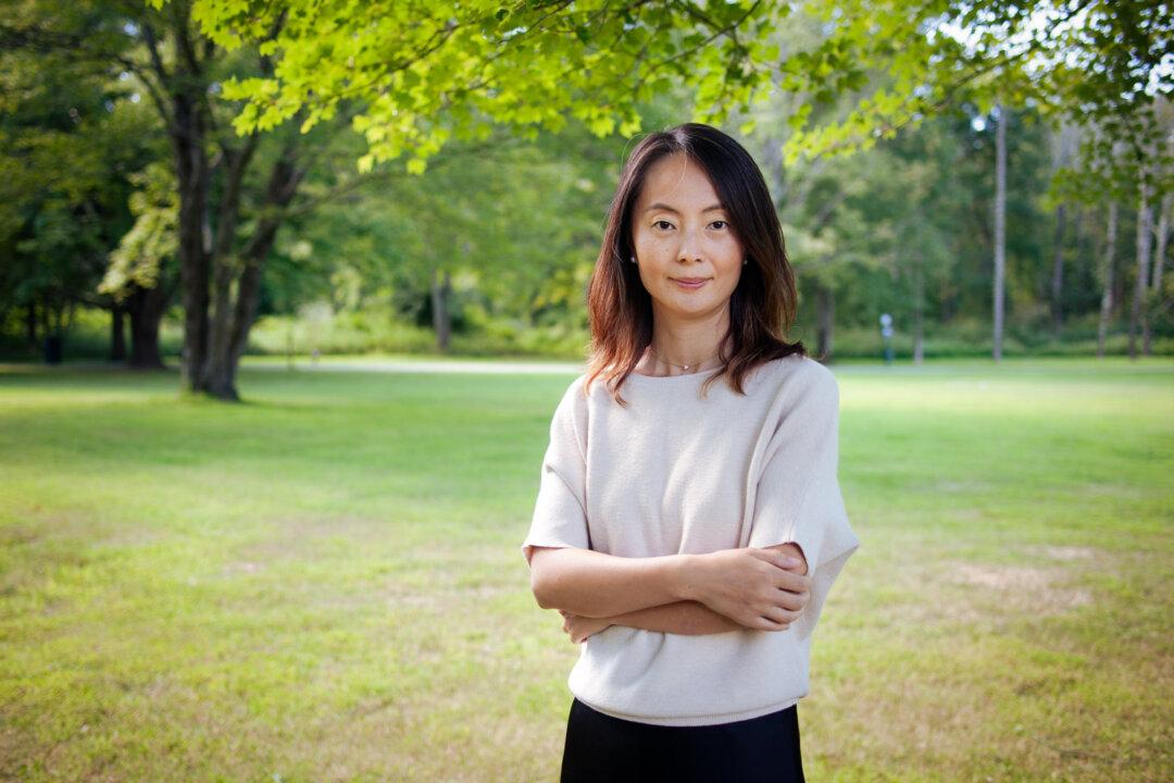 Falun Gong practitioner Gong Xiaoyan in Otisville, N.Y., on Aug. 31, 2025. Her father, also a practitioner, died in prison in 2021. (Petr Svab/The Epoch Times)
