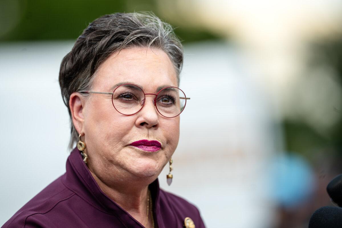Republican Study Committee Article One Task Force Chair Rep. Harriet Hageman (R-Wyo.) at the House Triangle on Capitol Hill in Washington on Sept. 2, 2025. (Madalina Kilroy/The Epoch Times)