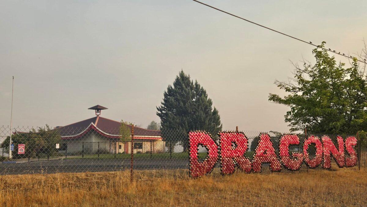 Chinese Camp Elementary School was not damaged in the wildfire that grew quickly in Northern California's historic gold mining region. (CalFire)