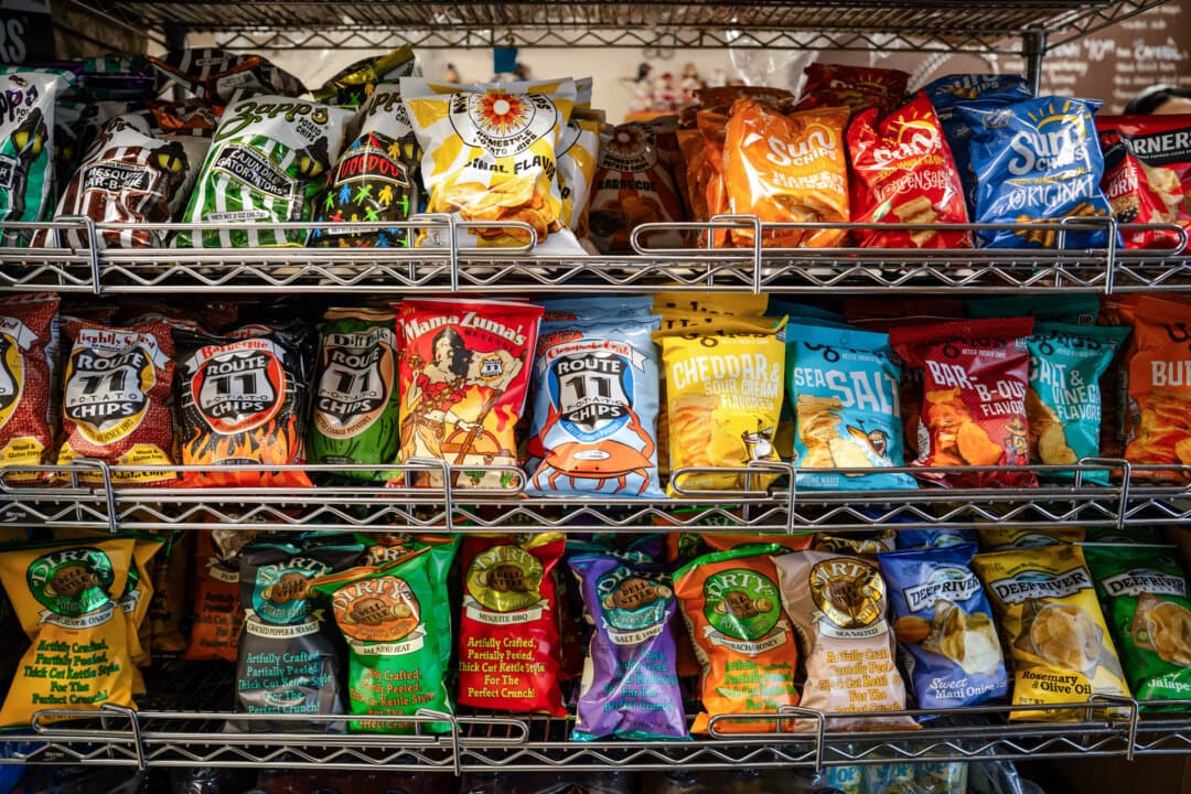 A store in Washington on Aug. 19, 2025. The Department of Agriculture will implement a government-wide definition of ultra-processed foods, and consider a revision of its food labeling guidelines. (Madalina Kilroy/The Epoch Times)