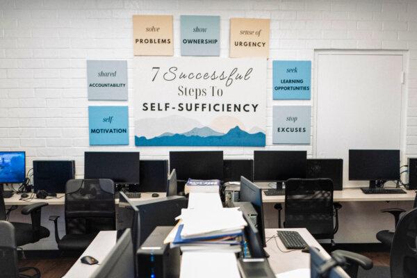 A classroom area at the Orange County Rescue Mission's Double R Ranch facility in Silverado Canyon, Calif., on July 23, 2025. (John Fredricks/The Epoch Times)