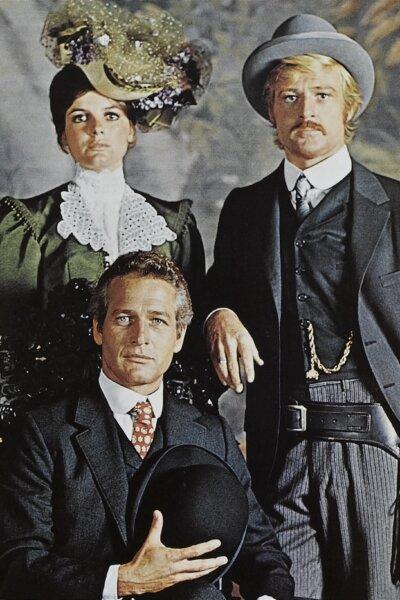 (L–R) Etta Place (Katharine Ross), Butch Cassidy (Paul Newman), and The Sundance Kid (Robert Redford), in "Butch Cassidy and the Sundance Kid.” (20th Century Fox/MovieStillsDB)