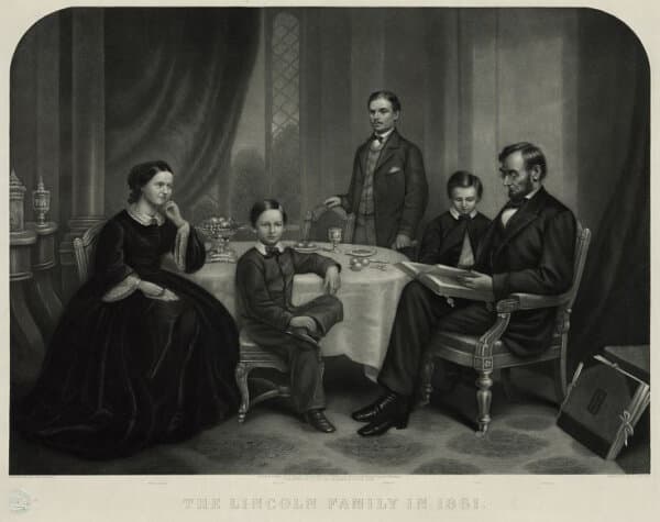 Abraham Lincoln and his family. Library of Congress. (Public Domain)