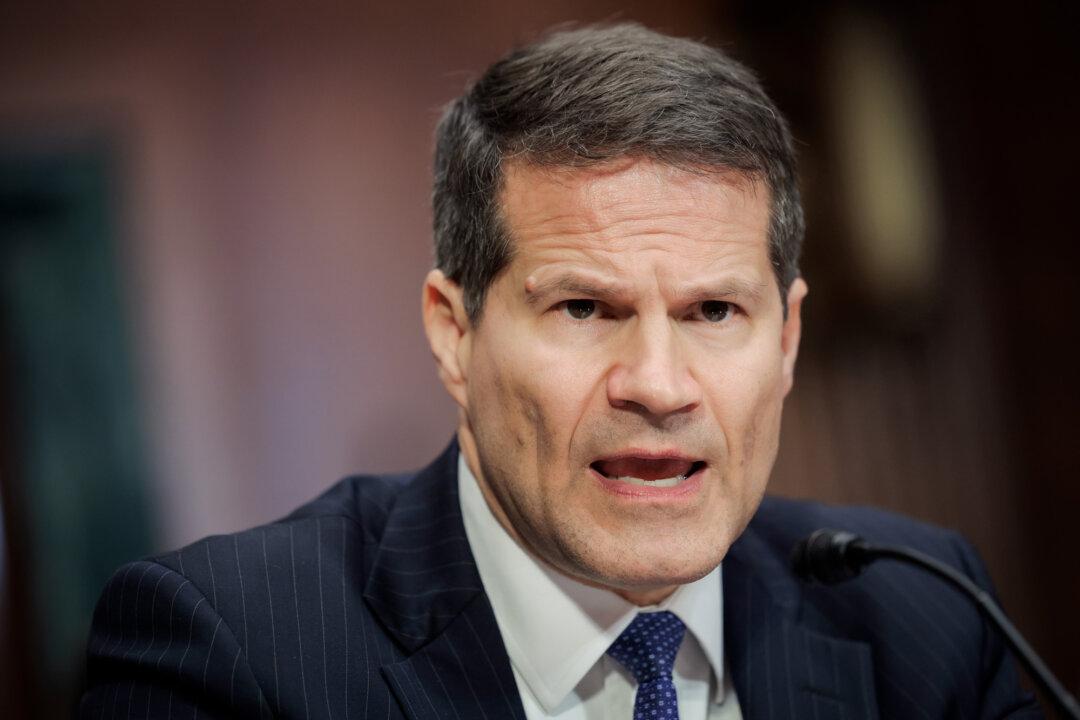 D. John Sauer, U.S. solicitor general nominee, testifies during his confirmation hearing in Washington on Feb. 26, 2025. (Chip Somodevilla/Getty Images)