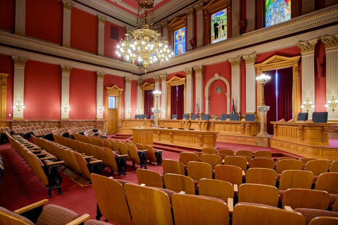 The Colorado Supreme Court chambers in the state capitol in Denver. In September, U.S. Deputy Solicitor General Sarah Harris filed a brief with the Supreme Court saying that Colorado cannot apply its laws to energy companies’ conduct outside the state. (Library of Congress)